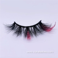 full strip pink sparkle fake eyelashes with glitter